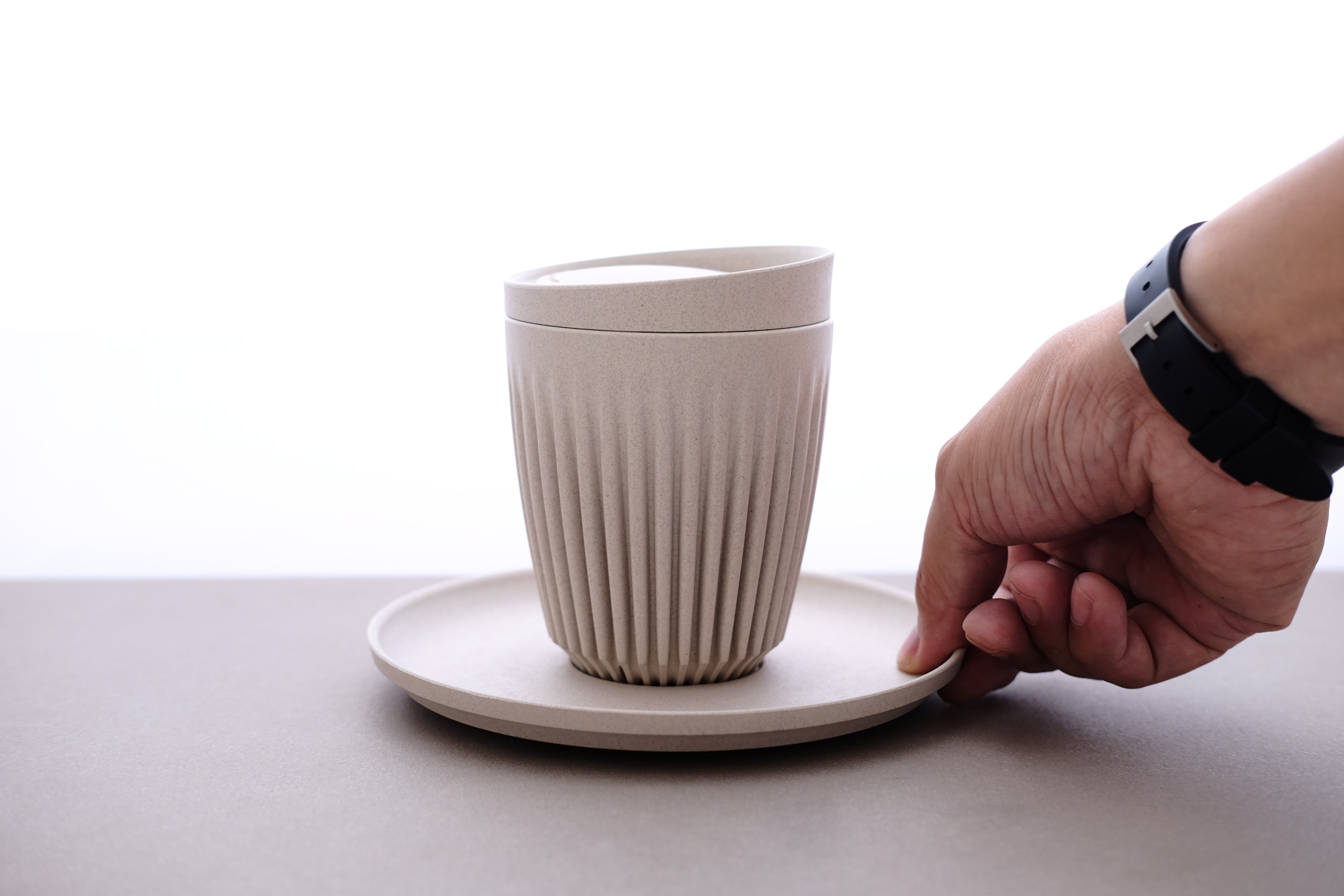 Huskee Cup - Natural Cup & Lid Combo