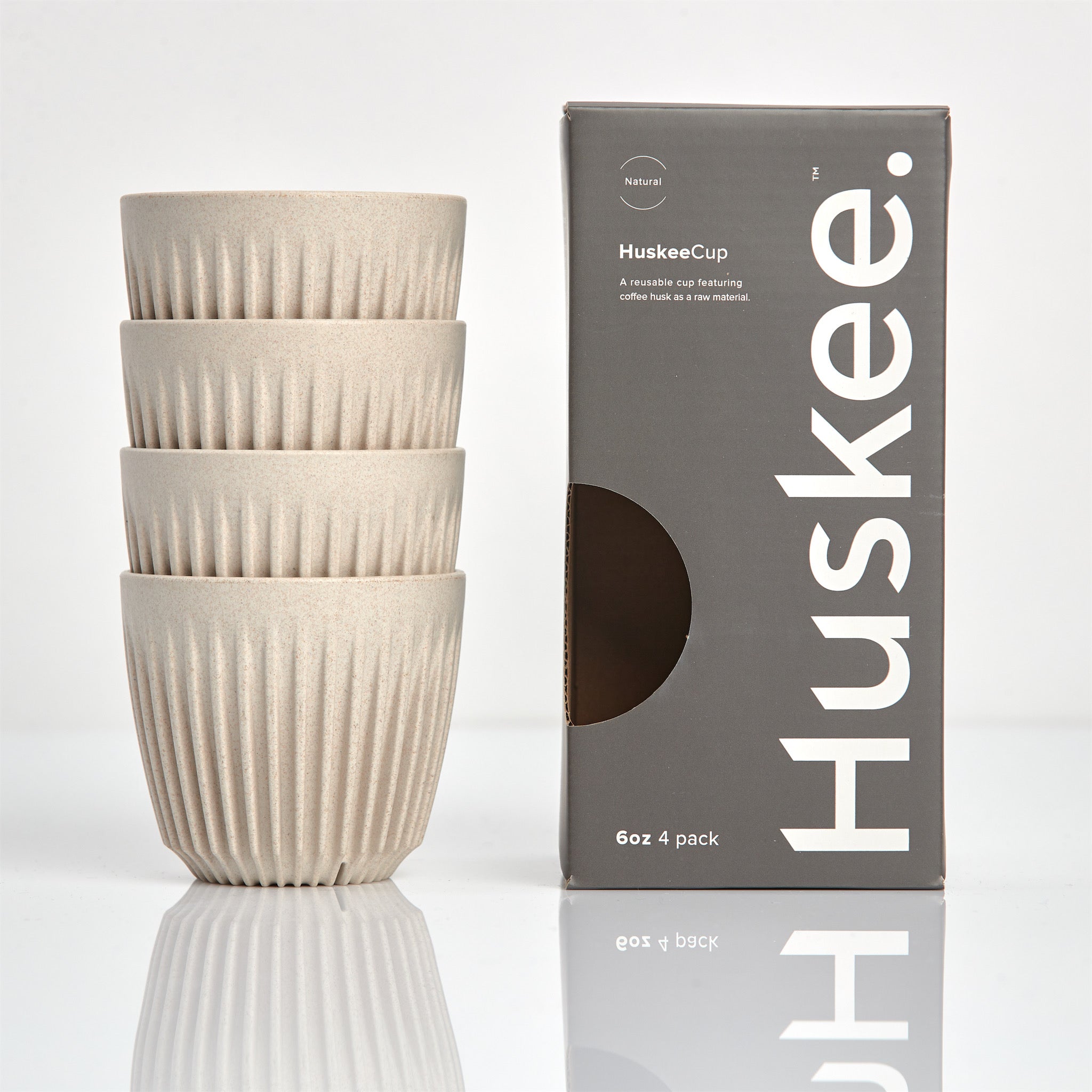 Huskee - Natural Cups 4 pack