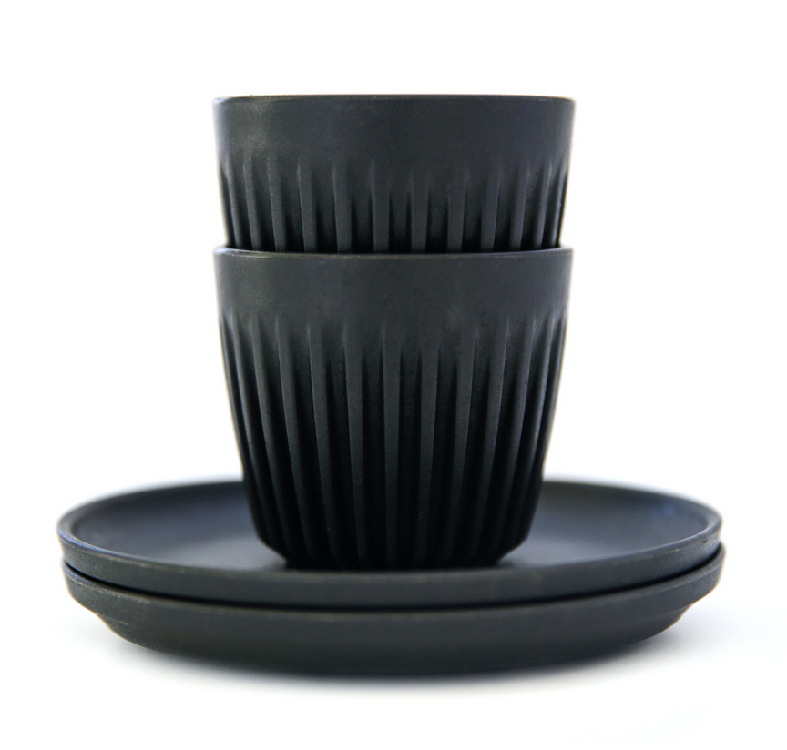 Huskee Cup - 3oz Charcoal Set of 2