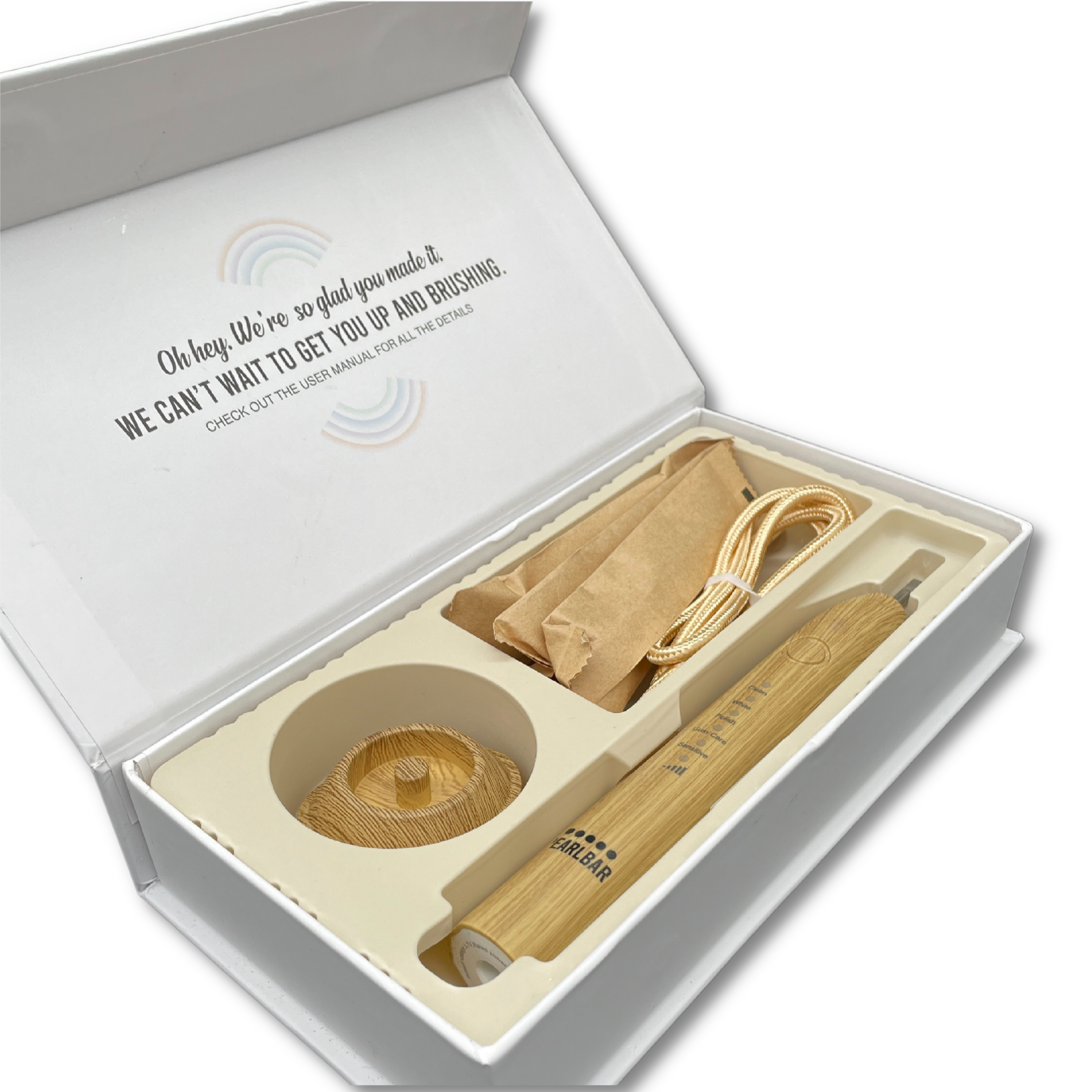 Pearlbar Bamboo Sonic Electric Toothbrush + 3 Brush Heads