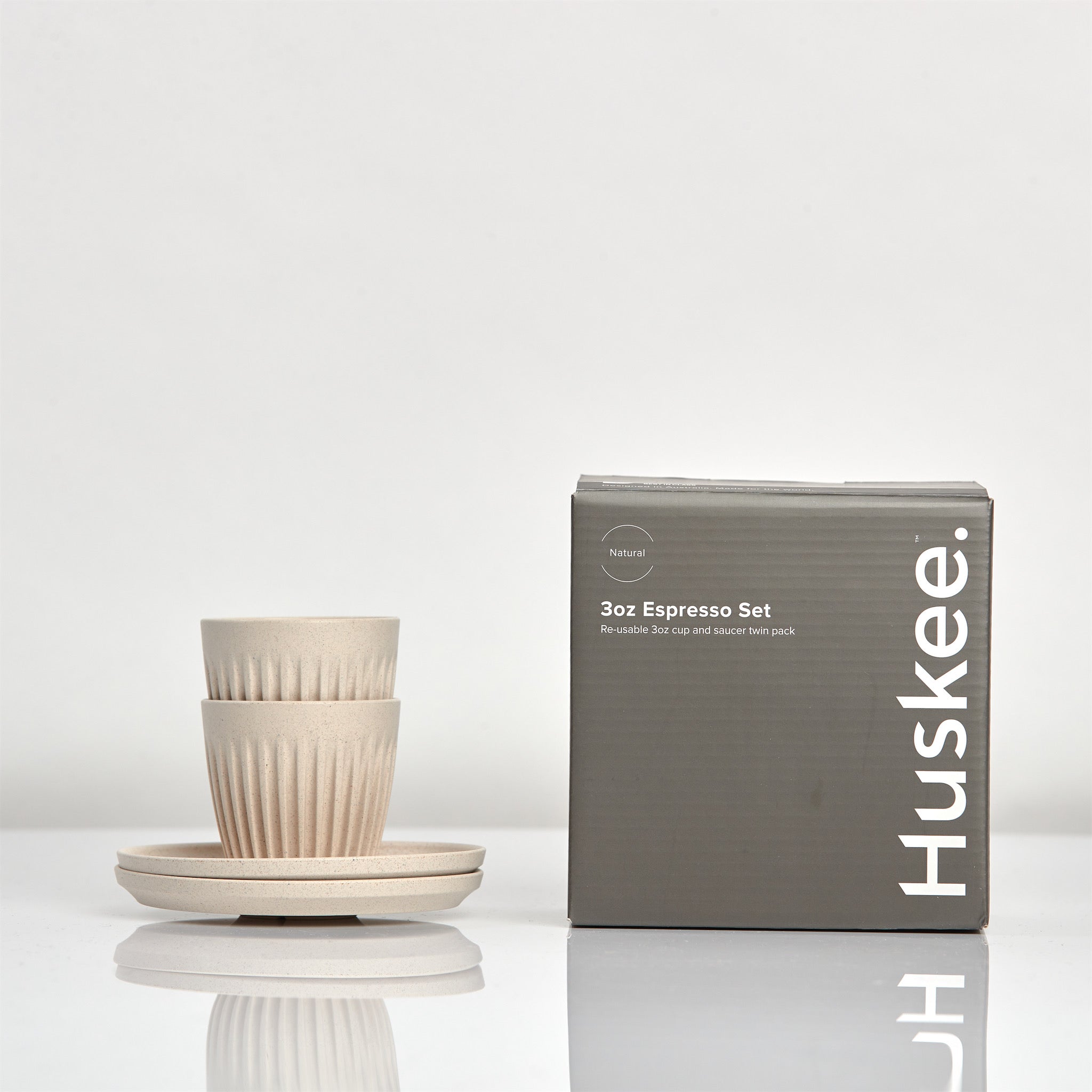 Huskee Cup - 3oz Natural Set of 2