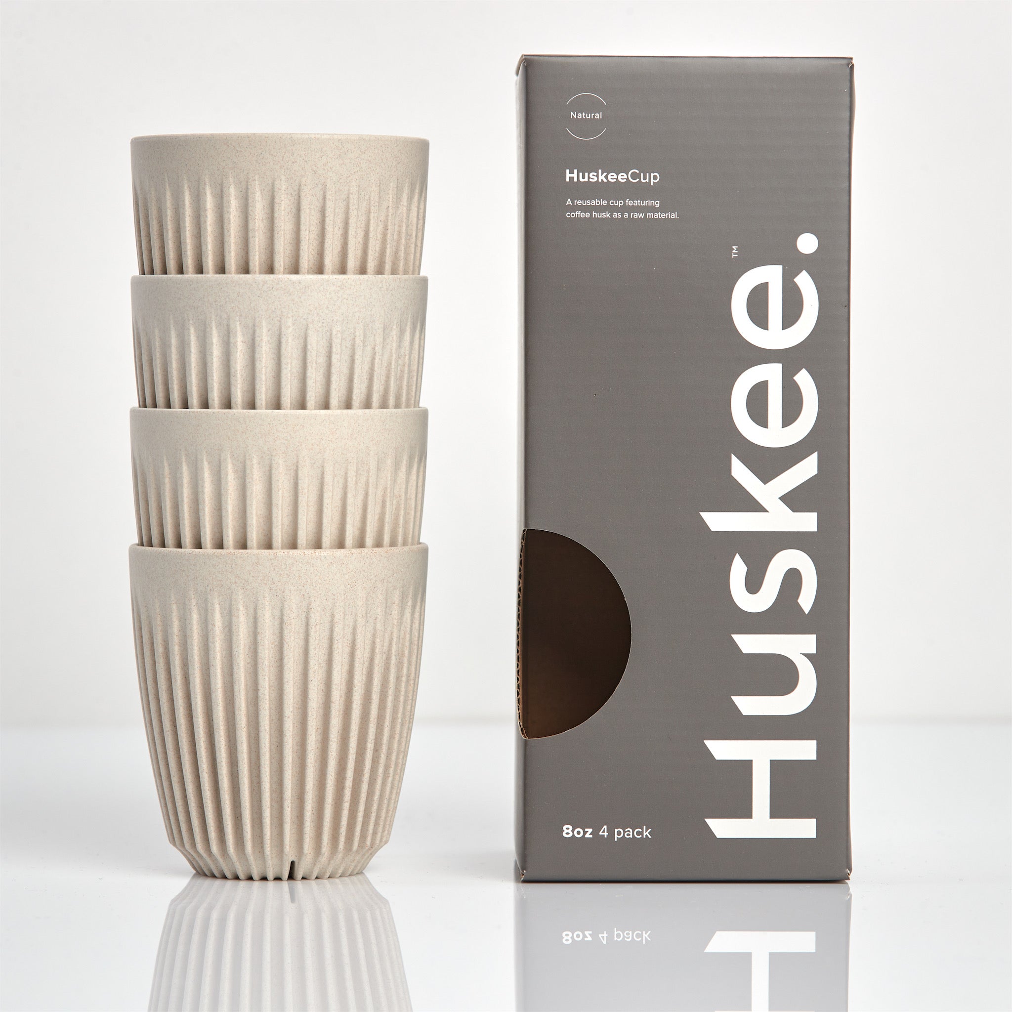 Huskee - Natural Cups 4 pack